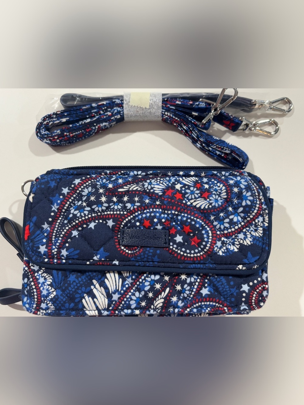 Vera Bradley “Fireworks Paisley” All-in-One Mini RFID Wallet/Crossbody - Picture 6 of 6